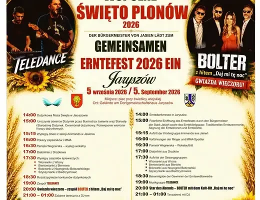 Dożynki w Jaryszowie już w sobotę – program i atrakcje
