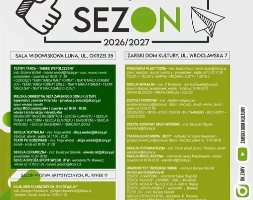 Ruszają zapisy na zajęcia w Żarskim Domu Kultury – nowy sezon pełen pasji