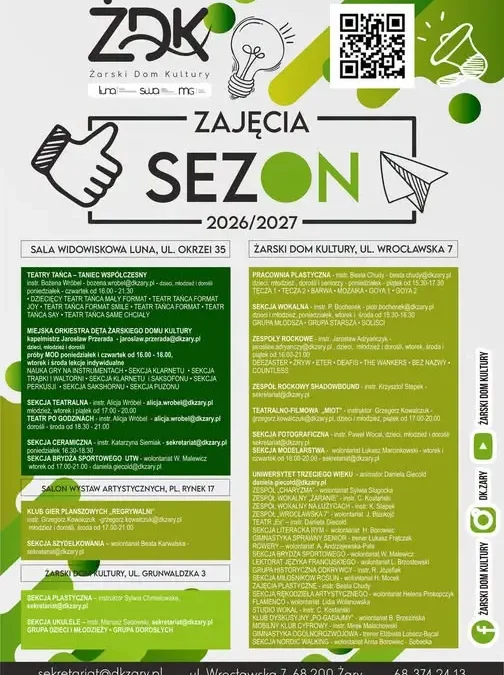 Ruszają zapisy na zajęcia w Żarskim Domu Kultury – nowy sezon pełen pasji