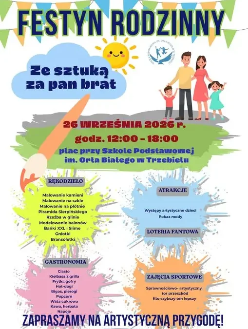 Festyn rodzinny „Ze sztuką za pan brat” w Trzebielu – już w sobotę