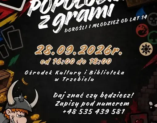Popołudnie z grami w Trzebrela – zapisy trwają