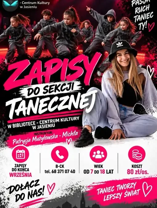 Zajęcia taneczne dla dzieci i młodzieży w B-CK Jasień