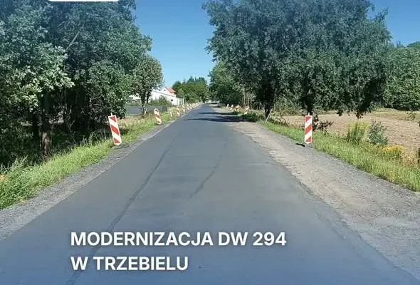 Modernizacja drogi wojewódzkiej nr 294 w Trzebielu — poszerzenie do 6 metrów