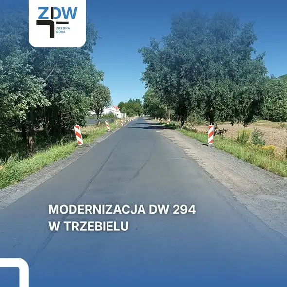 Modernizacja drogi wojewódzkiej nr 294 w Trzebielu — poszerzenie do 6 metrów