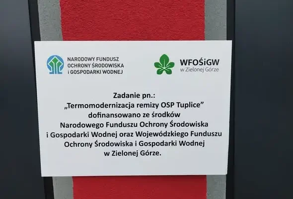 Termomodernizacja remizy OSP w Tuplicach zakończona. Inwestycja za blisko 500 tys. zł