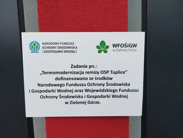 Termomodernizacja remizy OSP w Tuplicach zakończona. Inwestycja za blisko 500 tys. zł