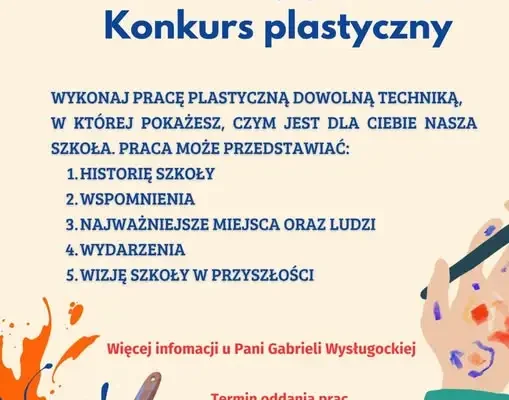 Konkurs plastyczny z okazji 80-lecia szkoły – prace do 7 października