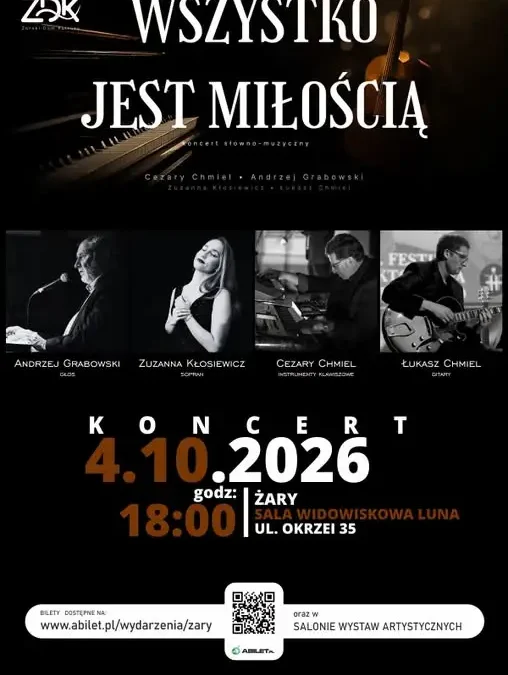 Koncert „Wszystko jest miłością” z Andrzejem Grabowskim w Żarach