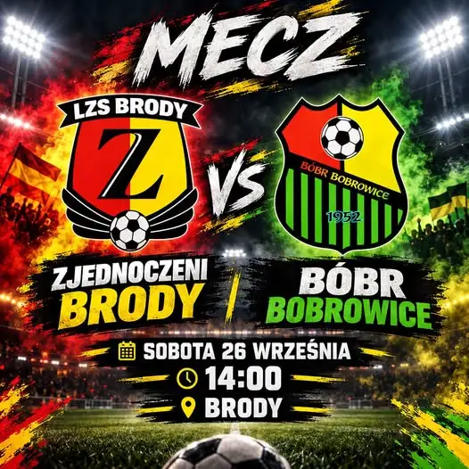 Zjednoczeni Brody podejmą Bóbr Bobrowice w sobotnim meczu ligowym