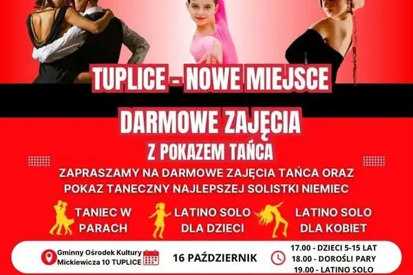 Warsztaty tańca towarzyskiego w GOK Tuplice – już 16 października