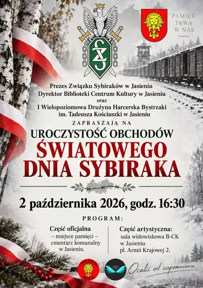 Jasień uczci Światowy Dzień Sybiraka. W programie występ Kapeli Prima Sort