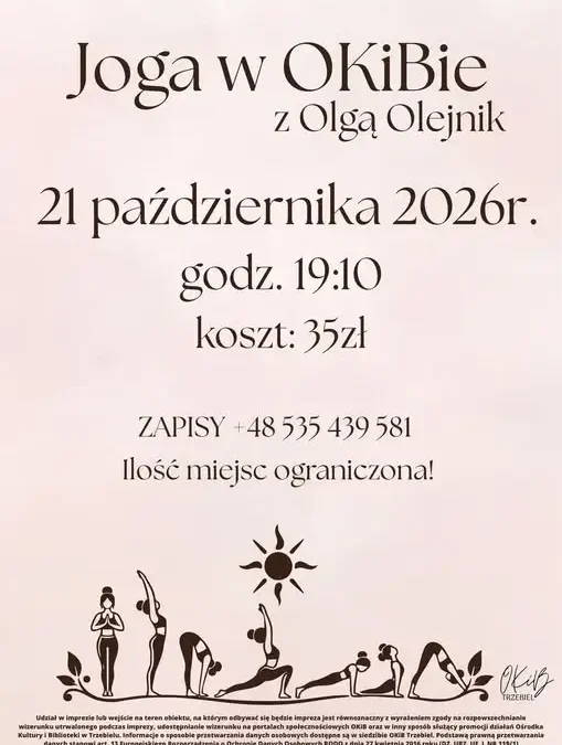 Joga w OKiBie z Olgą Olejnik – zapisy trwają