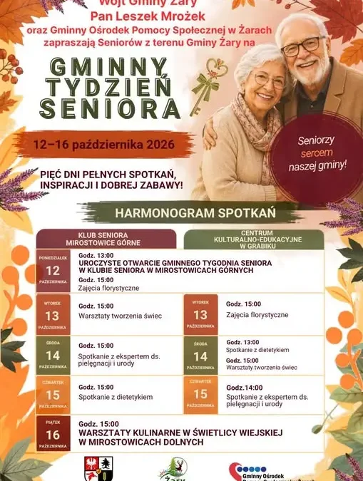 Gminny Tydzień Seniora w Gminie Żary – start już 12 października
