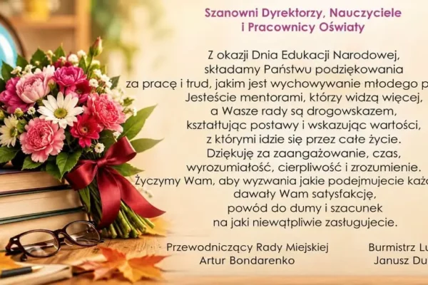 Dzień Edukacji Narodowej w Gminie Lubsko – podziękowania dla nauczycieli