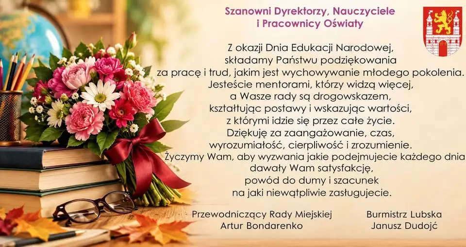 Dzień Edukacji Narodowej w Gminie Lubsko – podziękowania dla nauczycieli