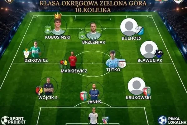 Dominik Tutko z MLKS Budowlani Lubsko w najlepszej jedenastce kolejki Sport Projekt
