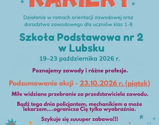 Tydzień Kariery w SP2 Lubsko – uczniowie poznają zawody i przebierają się za profesjonalistów