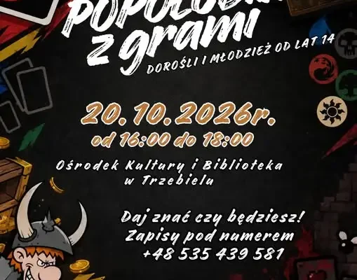 „Popołudnie z grami” w Trzebieli – zaproszenie na wtorek 20 października