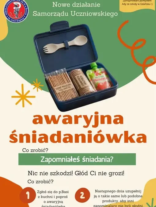 Awaryjna śniadaniówka w szkole – nowa inicjatywa Samorządu Uczniowskiego