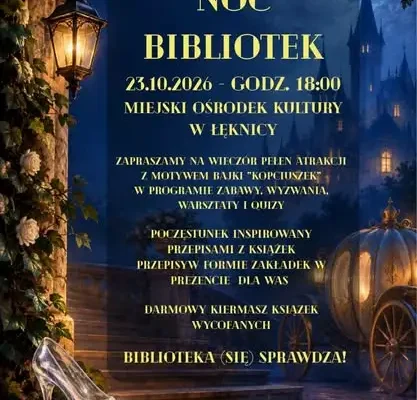 Noc Bibliotek w MOK Lęknica – bajka, film i gorąca czekolada