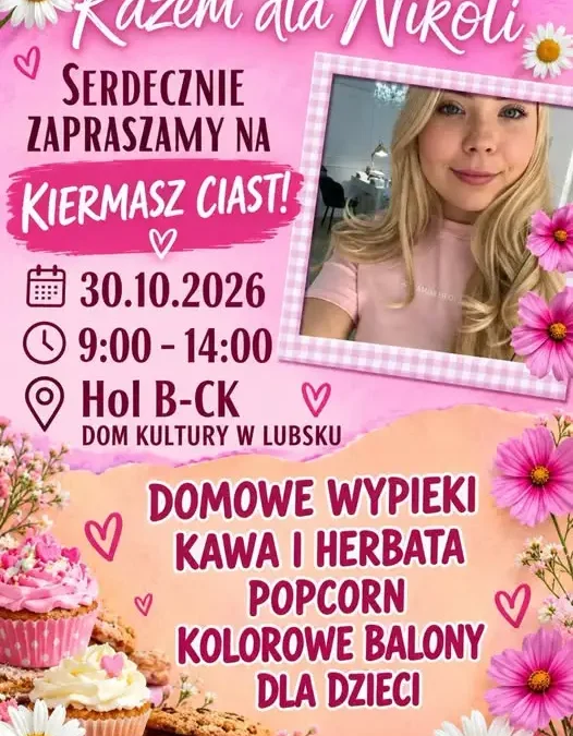 Lubsko łączy siły: kiermasz ciast dla Nikoli Kozłowskiej