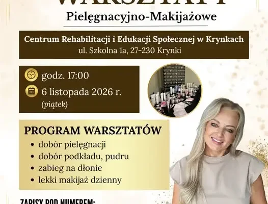 Warsztaty makijażowo-pielęgnacyjne w Krynkach – zadbaj o siebie 6 listopada