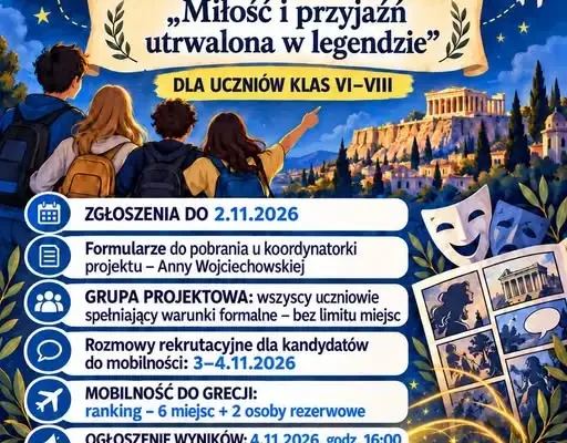 Erasmus+ w Trzebielu: rekrutacja uczniów na wyjazd do Grecji