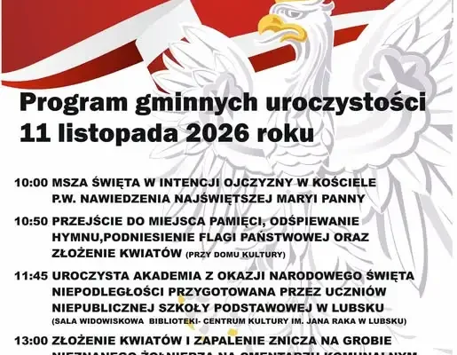 Lubsko zaprasza na obchody 11 Listopada – program uroczystości