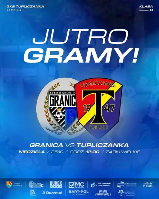 Mecz Granica vs Tupliczanka w Żarkach Wielkich – pamiętajcie o zmianie czasu!