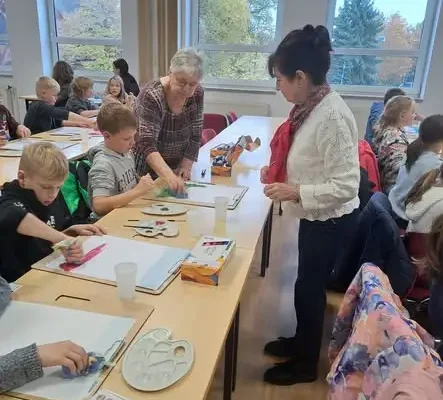 Młodzi malarze z Jasienia i Spreetal tworzyli w Döbern