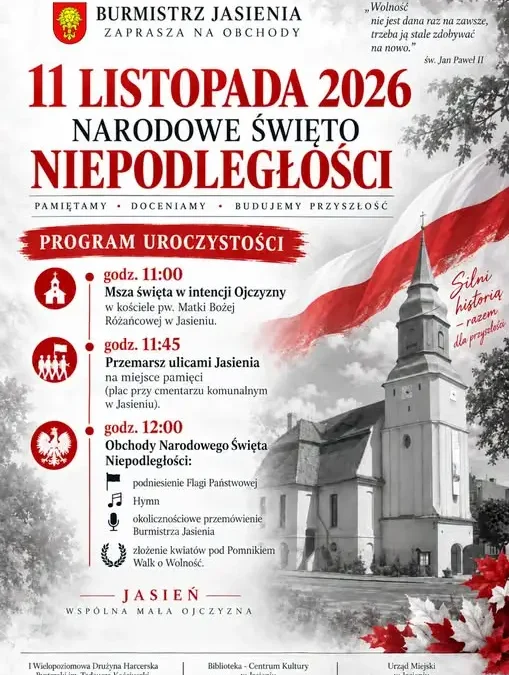 Jasień uczci Narodowe Święto Niepodległości – znamy program obchodów